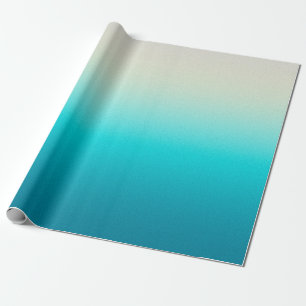 Aqua-Blau-Verlauf abstrakter Hintergrund sanfter O Geschenkpapier