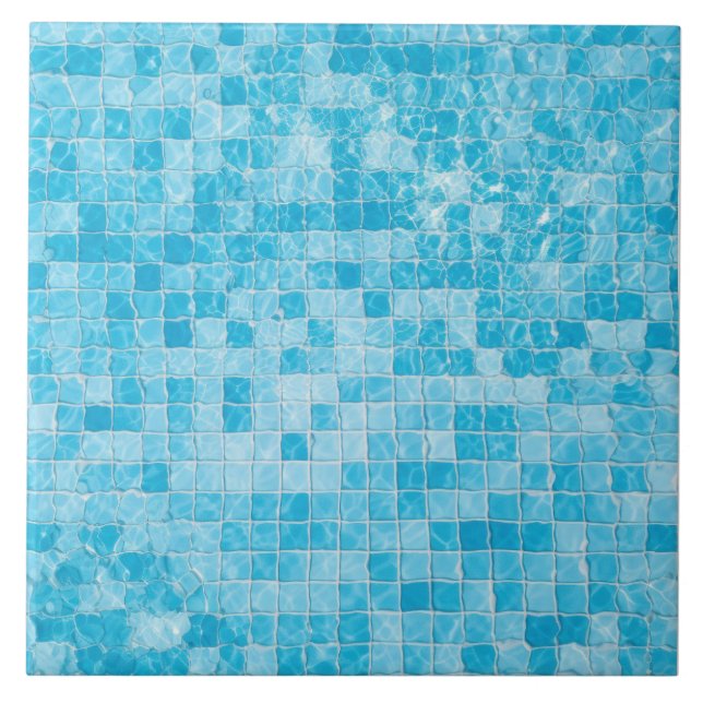 Aqua Blaue Keramikfliese (Vorderseite)