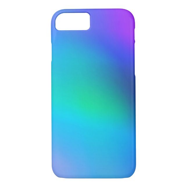 Aqua-blaue Minze und lila abstrakter iPhone 7 Case-Mate iPhone Hülle (Rückseite)