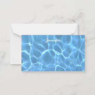 Aqua Blaue Schwimmbad-Weichfarben-Foto Mitteilungskarte
