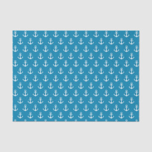 Aqua-blaue Seeanker Seidenpapier