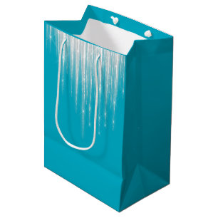 Aqua Blaue Weihnachts-Eiszapfen Mittlere Geschenktüte