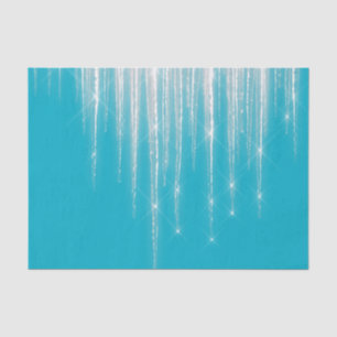 Aqua Blaue Weihnachts-Eiszapfen Seidenpapier