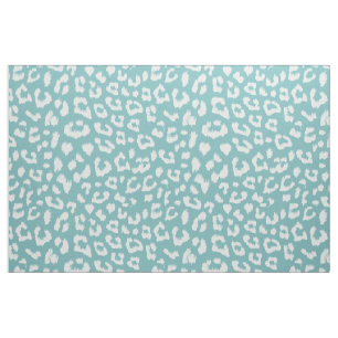 Aqua-blauer Leopard-Druck-großer Umfang Stoff