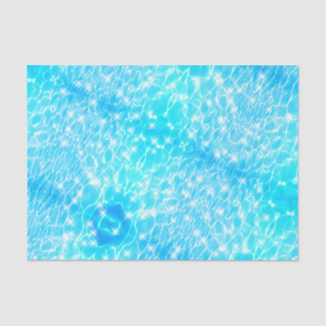 Aqua blauer Wasserwirbel Wasser Texturen cool mode Seidenpapier (Vorderseite)