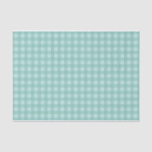 Aqua-blaues Gingham-KaroSeidenpapier Seidenpapier