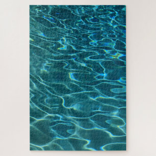 Aqua Blauwasser Muster, wogende Ozeanwellen