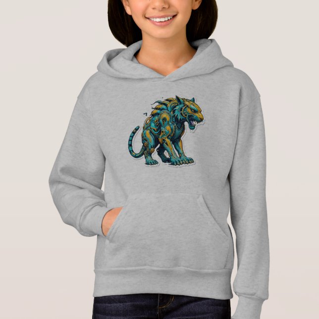 Aqua Blaze Tiger Hoodie (Vorderseite)