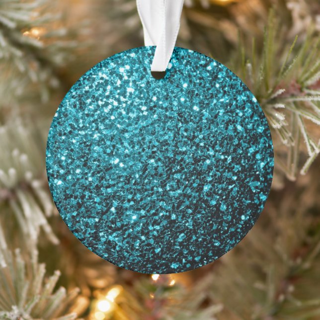 Aqua bleu brillant brille de parties scintillant (Arbre)