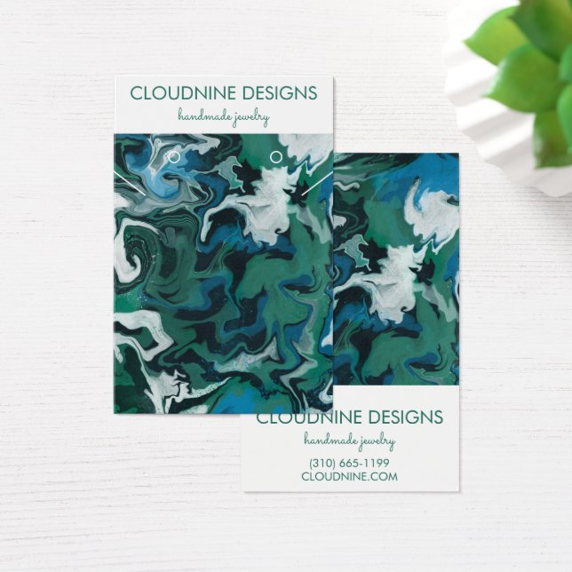 Aqua Bleu Flèches vertes Elevant Collier Bijoux (Bureau)