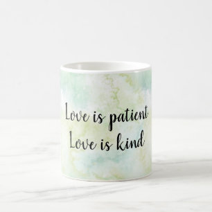 Aqua Bliss Blätter Aquarell Liebe ist Kaffeetasse