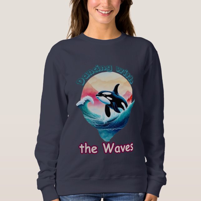 Aqua Bliss: Killer Orca überspringen Sweatshirt (Vorderseite)