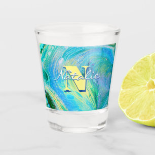 Aqua Blue Acrylic Flow Art kann Glass kühler mache Schnapsglas