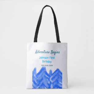 Aqua blue Adventure fängt 1. Geburtstagsberg an Tasche