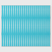 Aqua Blue and White Polka Dots Wrapping Paper