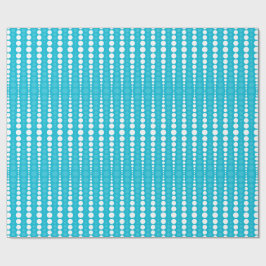 Aqua Blue and White Polka Dots Wrapping Paper Geschenkpapier