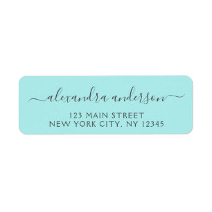 Aqua Blue Aquamarin Silver Script Typografy Weddin