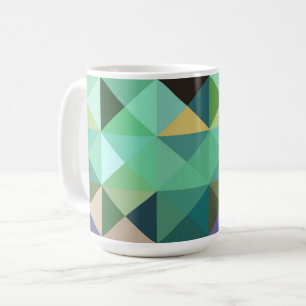 Aqua Blue Aquamarine Abstrakt Geo Style Tasse Cup