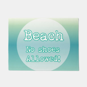 Aqua Blue Beach Lovers Zitattypografie Fußmatte