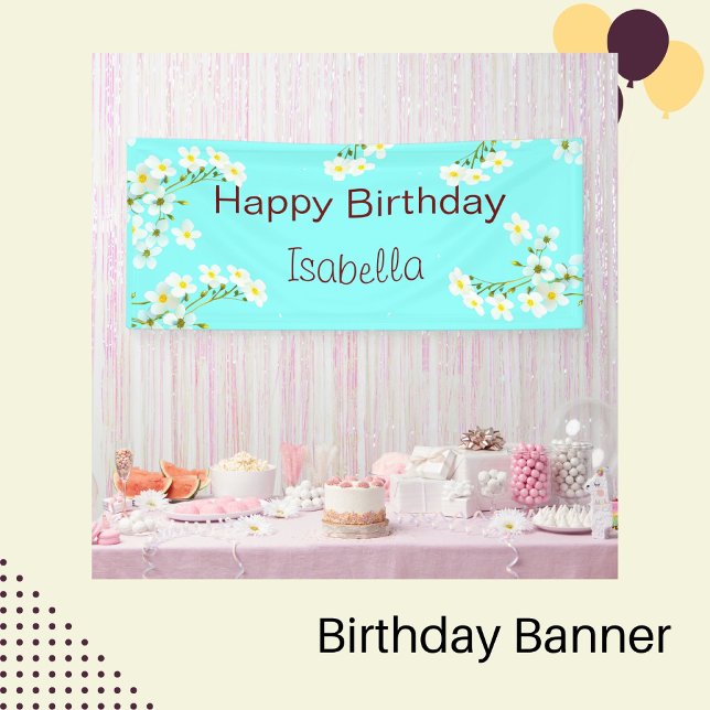 Aqua Blue Birthday Banner (Von Creator hochgeladen)