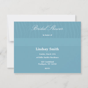 Aqua Blue Bridal Dusche Einladung