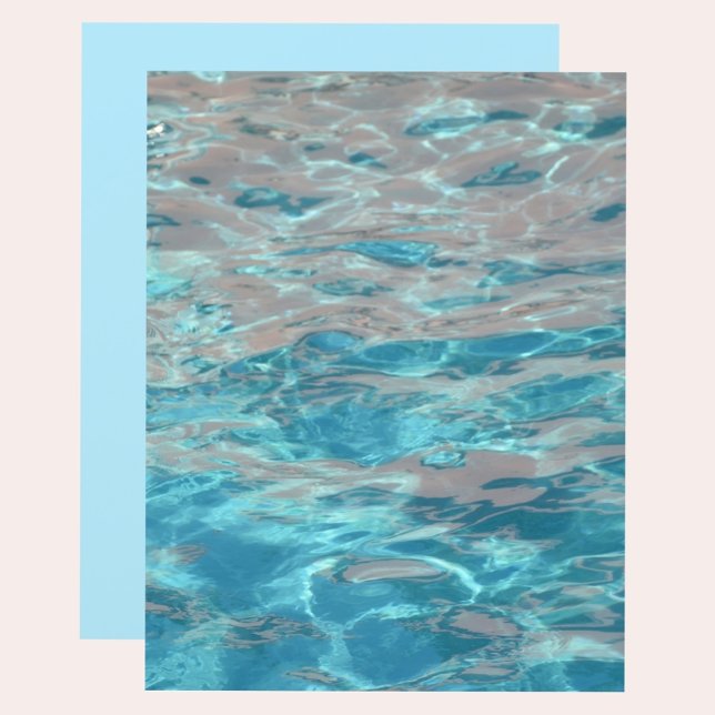 Aqua Blue Coral Marble Water Scrapbook Paper (Von Creator hochgeladen)