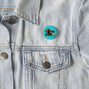 Aqua Blue Cows Picture Logo mit Kühen,  Button