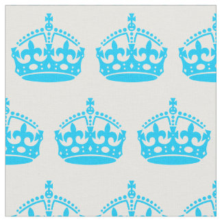 Aqua Blue Crown Stoff