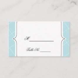 Aqua Blue Diamond Scallop Hochzeitsskalender Platz Platzkarte