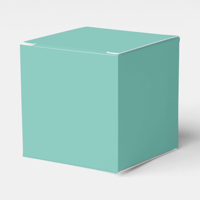 Aqua Blue Favor Box Geschenkschachtel (Vorderseite)