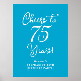 Aqua Blue freut sich auf 75 Jahre Geburtstagszeich Poster