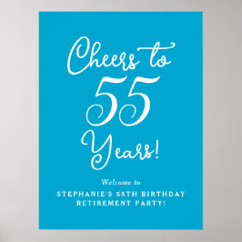 Aqua Blue freut sich über das 55-jährige Party für Poster