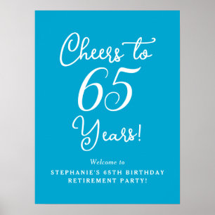 Aqua Blue freut sich über das 65 Jahre alte Party  Poster