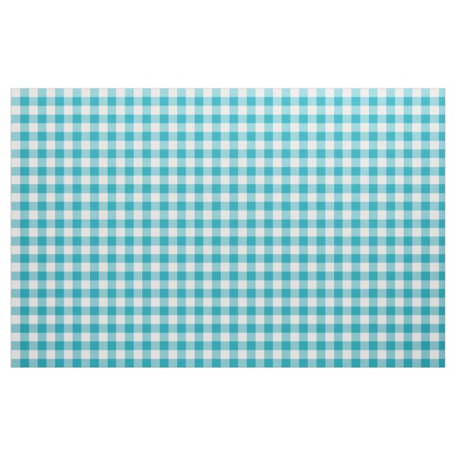 Aqua Blue Gingham Pattern Fabric Stoff (Fat Quarter (45,7 x 55,9 cm))