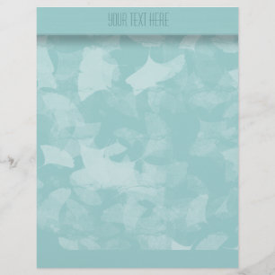 Aqua Blue Gingko Blätter Flyer