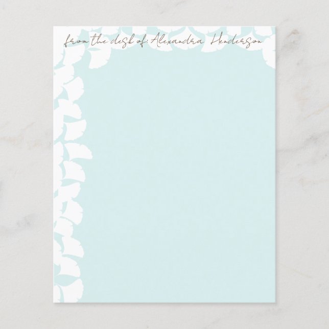 Aqua Blue Ginkgo Leaf Flyer (Vorne)