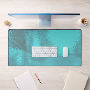 Aqua Blue Glass Schreibtischunterlage