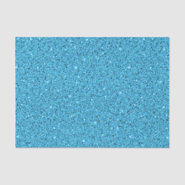 Aqua Blue Glittery Crushed Sea Glass  Seidenpapier (Vorderseite)