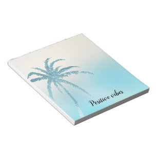Aqua Blue Glitzy Parco Tassino Notizblock