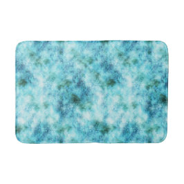 Aqua Blue Green Abstrakt Badematte
