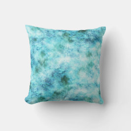 Aqua Blue Green Abstrakt Kissen