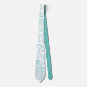 Aqua Blue Green Aqua Acanthus Verlasse Aqua Krawatte