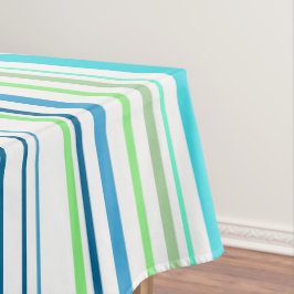 Aqua Blue Green Beach Farbstreifen Tischdecke