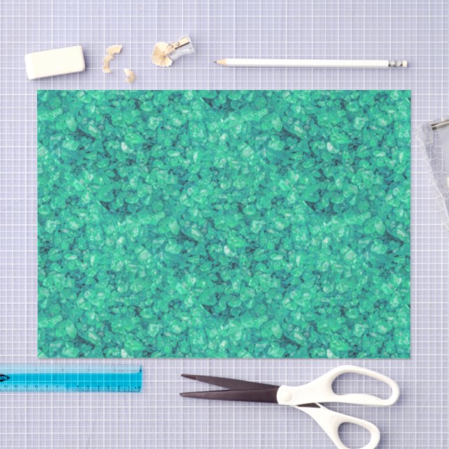 Aqua Blue Green Crushed Sea Glass Decoupage Seidenpapier (Handwerk)