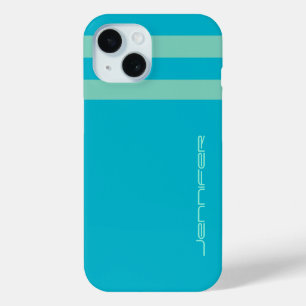Aqua Blue/Green Stripe/Solid Individuelle Name Tou title_seo2