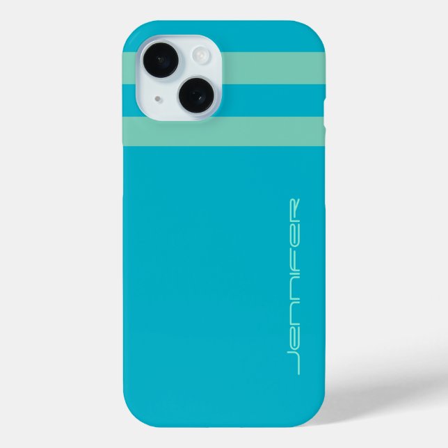 Aqua Blue/Green Stripe/Solid Individuelle Name Tou title_seo2 (Rückseite)