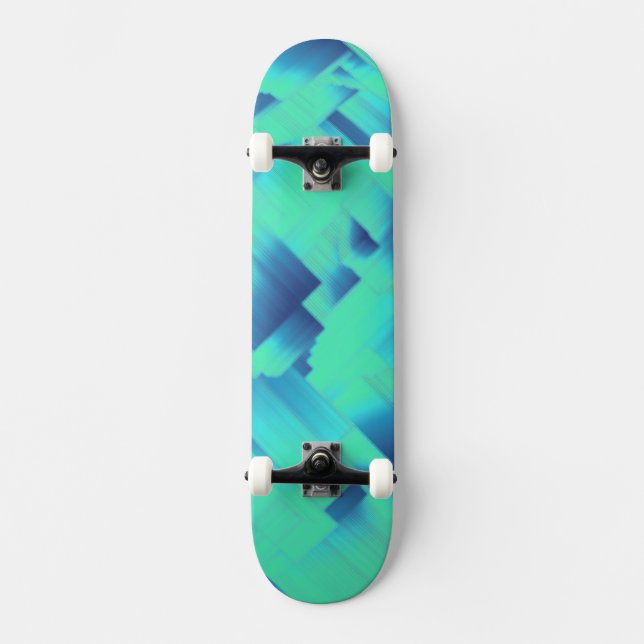 Aqua Blue Halls Skateboard (Vorderseite)