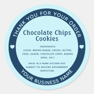 Aqua Blue Hütte Law Ingredients Cookie Sticker