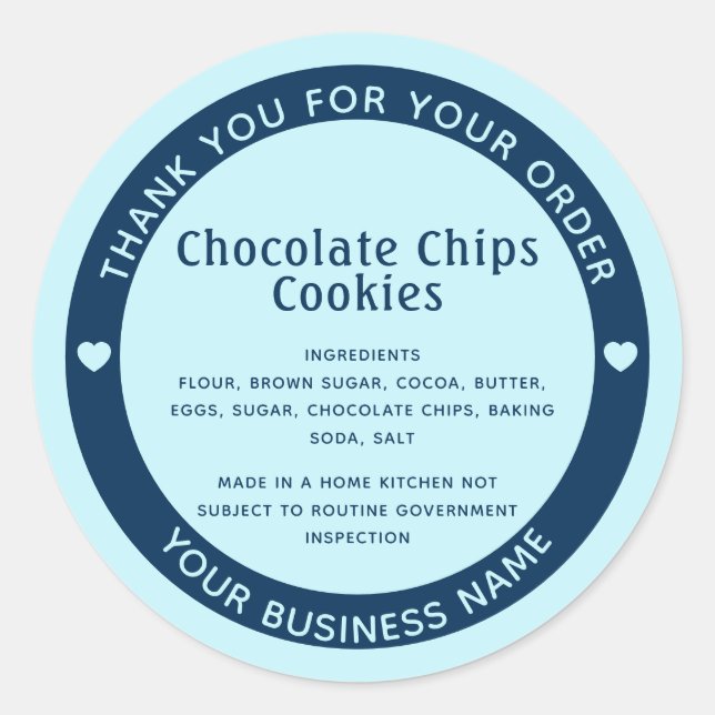 Aqua Blue Hütte Law Ingredients Cookie Sticker (Vorderseite)