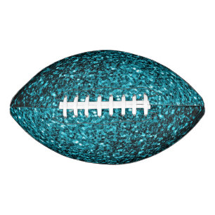Aqua Blue Imitate Glitzer Glitzern Football